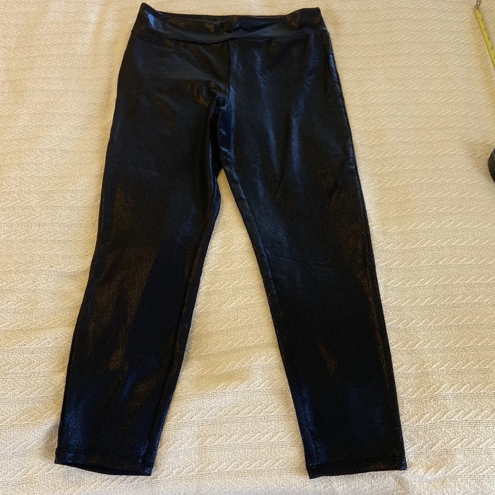 NWOT 14 Girls Colorful Planet Teen faux leather leggings jeans 14
